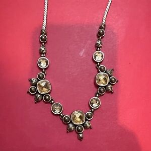 Brighton Gold and Silver Necklace with Gem Accents